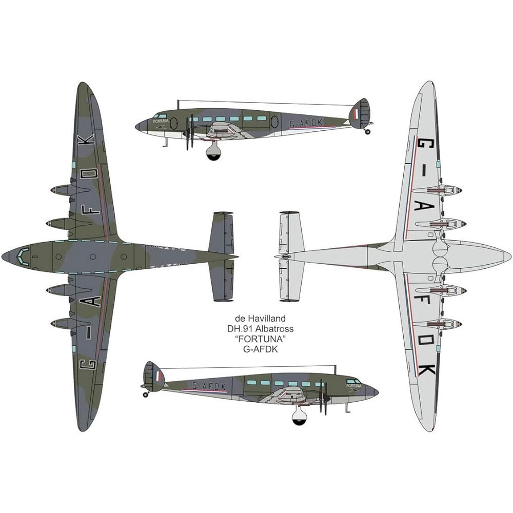 Barom 1/72 British Army De Havilland DH.91 Albatross 4-engine Passenger Aircraft Fiona 1943 Air Force Type Plastic Model CV72129