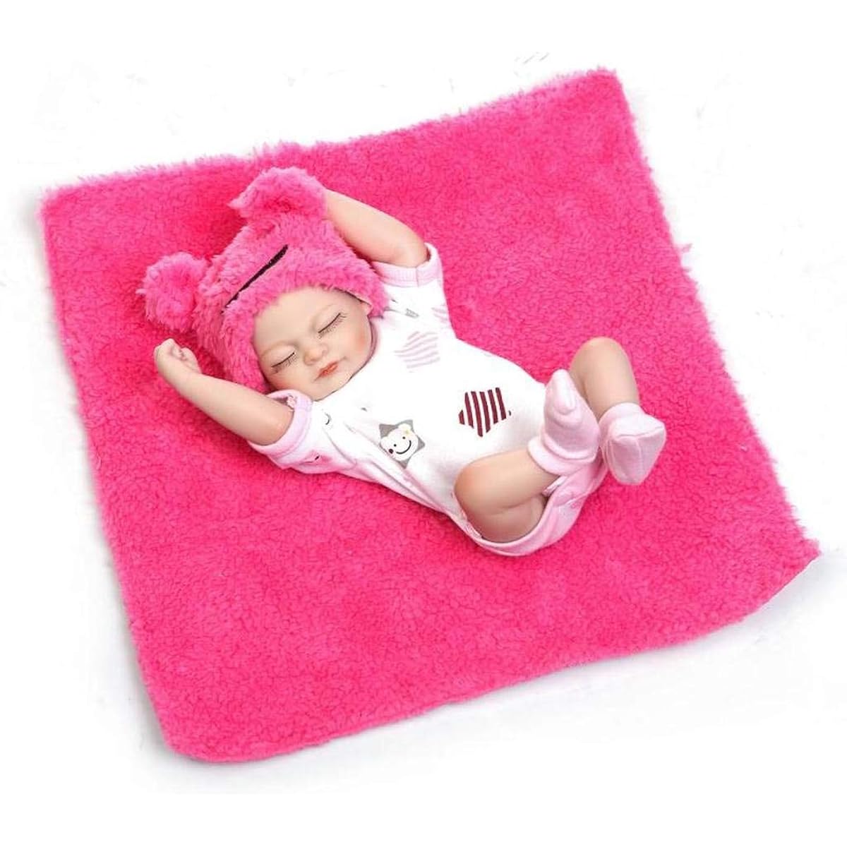 TERABITHIA Miniature 10" Realistic Beautiful Dreamer Newborn Baby Doll Kit Silicone Full Body Washable for Girls