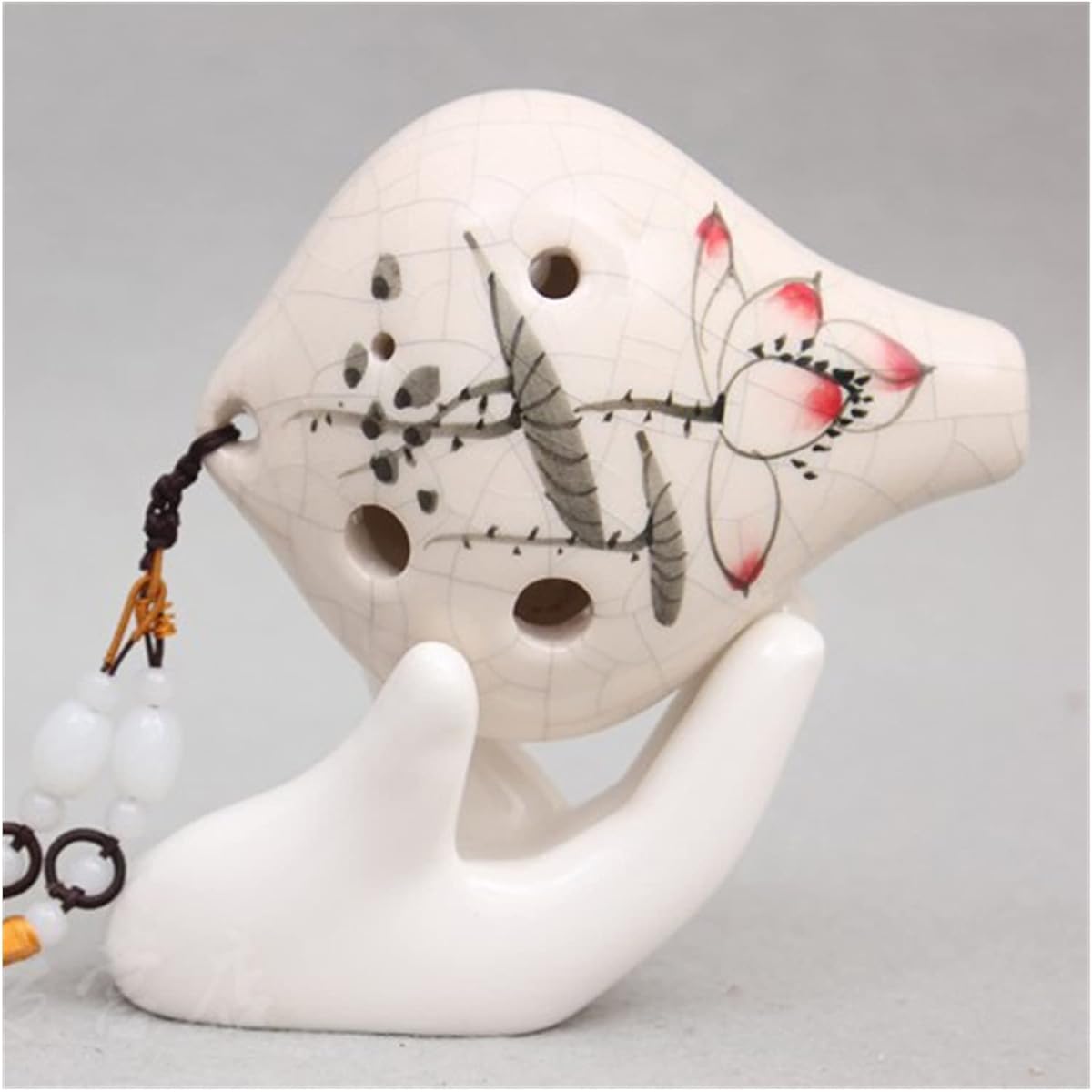 Short Mouth Ocarina 6 Hole Ceramic Ocarina Musical Instrument 6 Hole Alto C/AC Crack Hand-painted Ocarina Ocarina Musical Instrument (1)