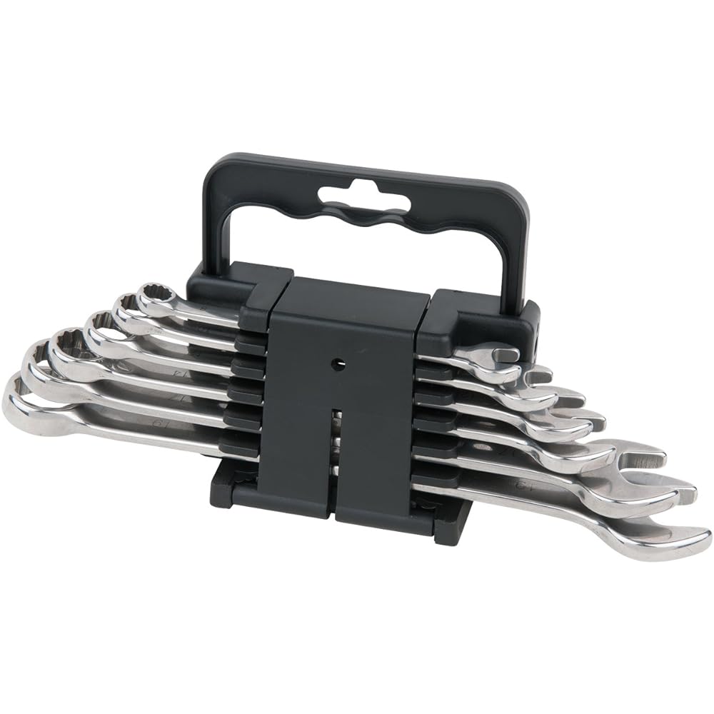 KS TOOLS STAINLESS STEEL Combination spanner set offset 6 pcs 964.0130