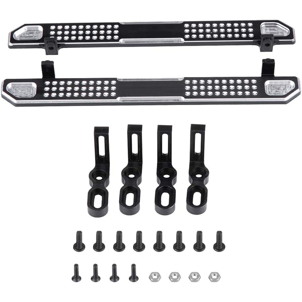 plplaaoo Side Metal Aluminum Alloy Pedal Plate Foot Plate Spare Parts for 1/10 RC Car Side Step Running Board Foot Plate