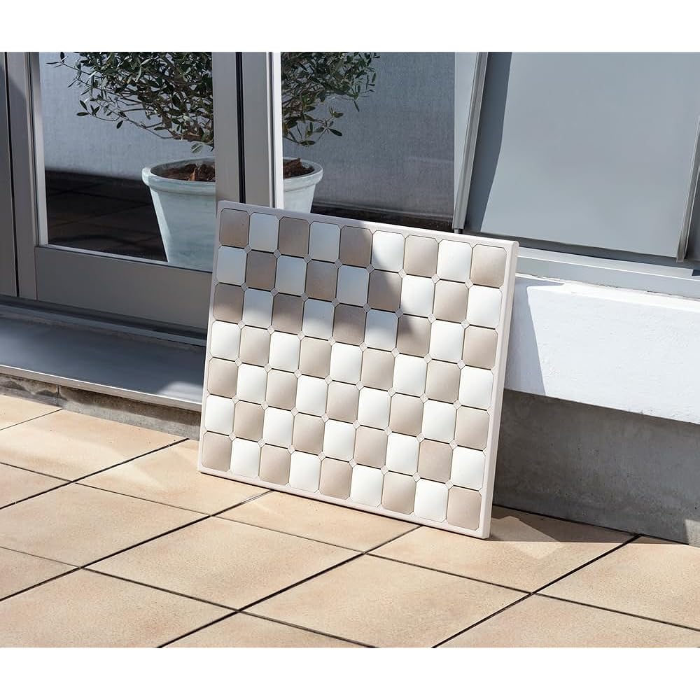 Honesty Diatomaceous Earth Bath Mat Beige L Size 58 x 45.5 x 2.2 cm Karari Washable Quick Drying Super Absorbent Sun Drying Fit Tile HO1912