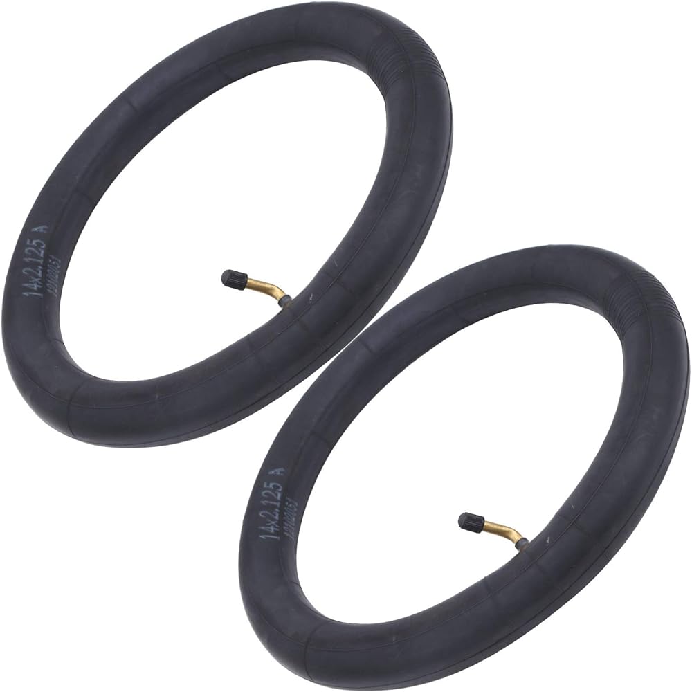 Set of 2 Bicycle Tire Inner Tubes Mountain Bike Road Bike Cross Bike Tire Inner Tubes Foldable Durable Easy to Assemble Sports Car Bicycle Accessories 14*2.125/16*3