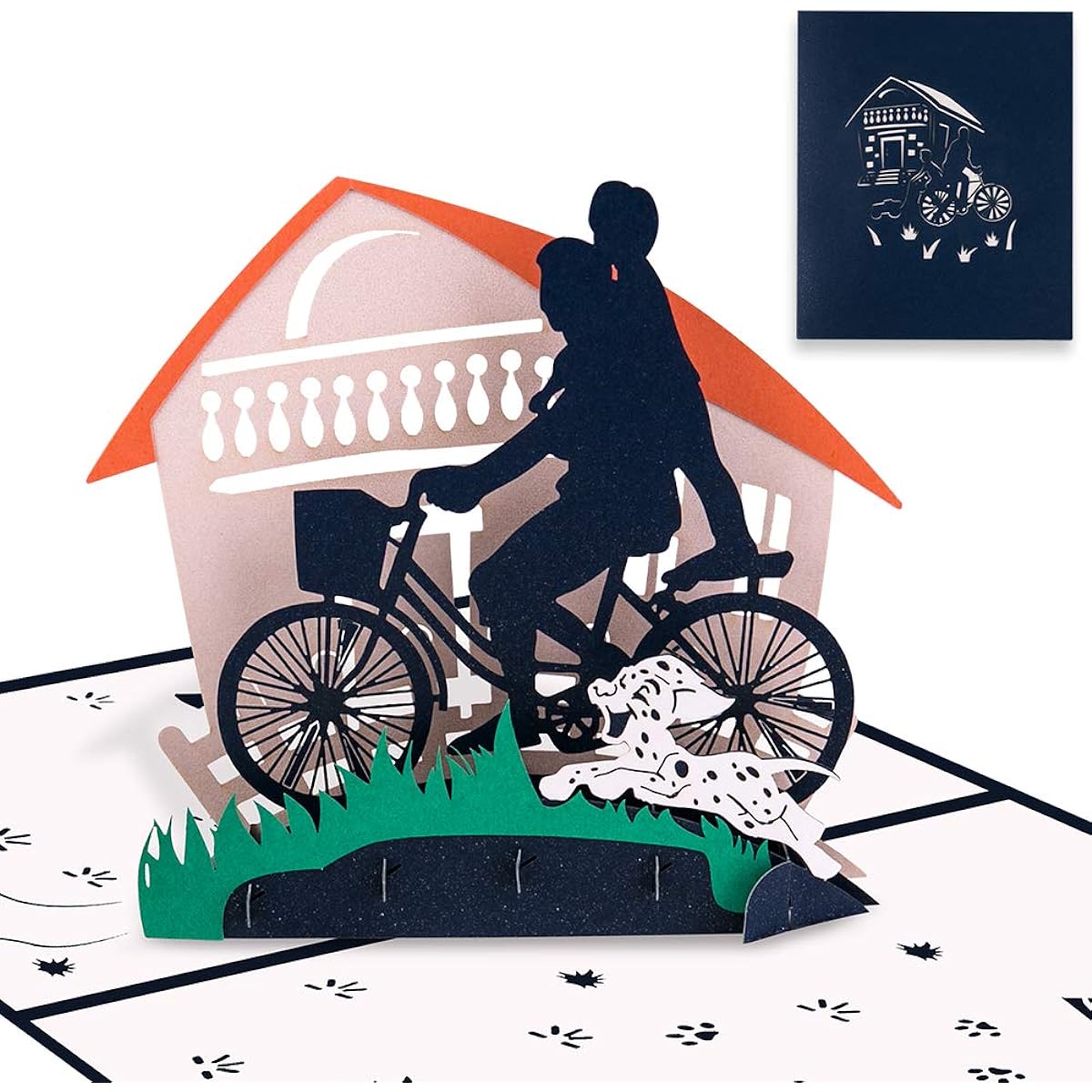 SICOHOME Father's Day Pop-up Card Bicycle Father's Day Card 3D Pop-up Card Father's Day Father's Day