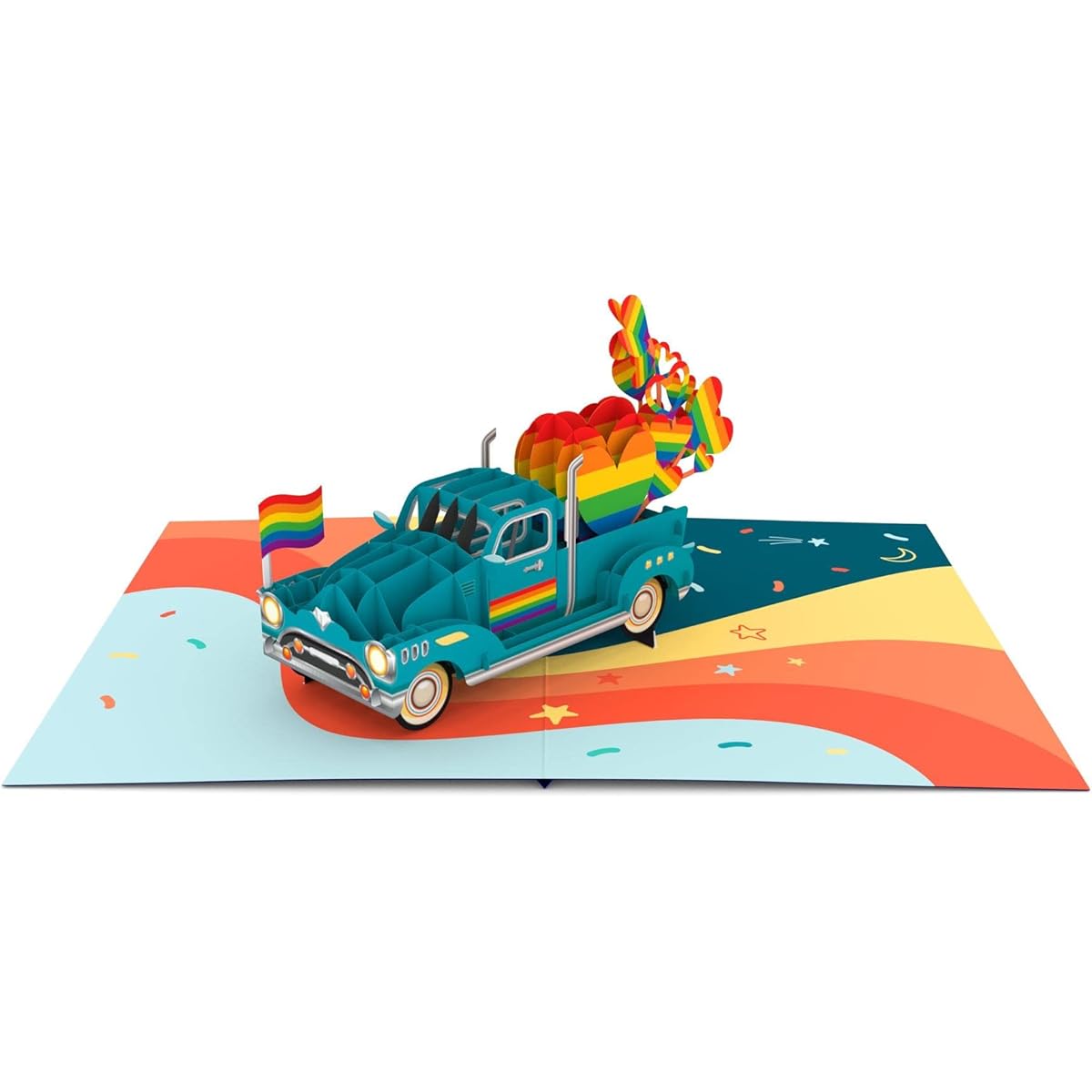 Liif LGBT Pride Truck 3D Greeting Pop-up Card