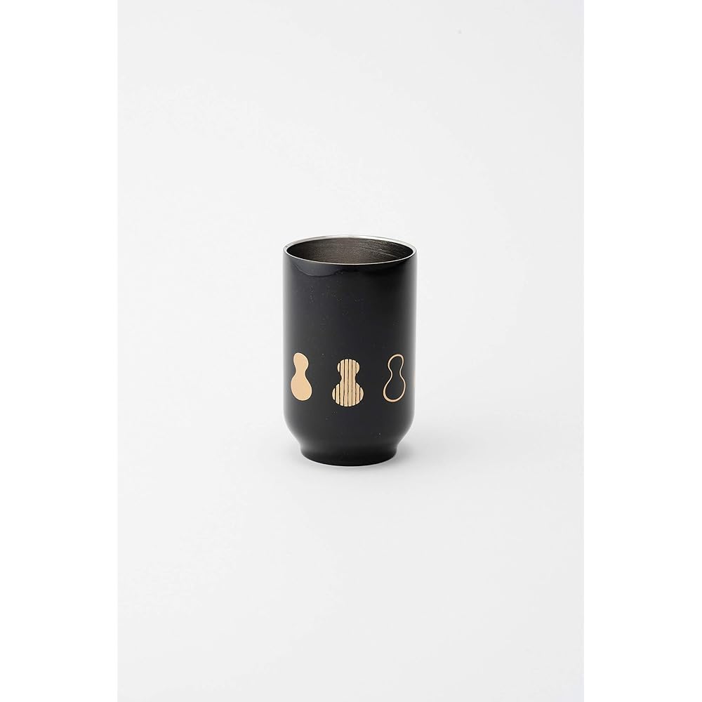 THERMO MUG Stainless Steel Tea Cup/Tea Tumbler 250ml Black Lacquer Makie Gourd [URUSHI MAKIE TEA TUMBLER] TT19-URM