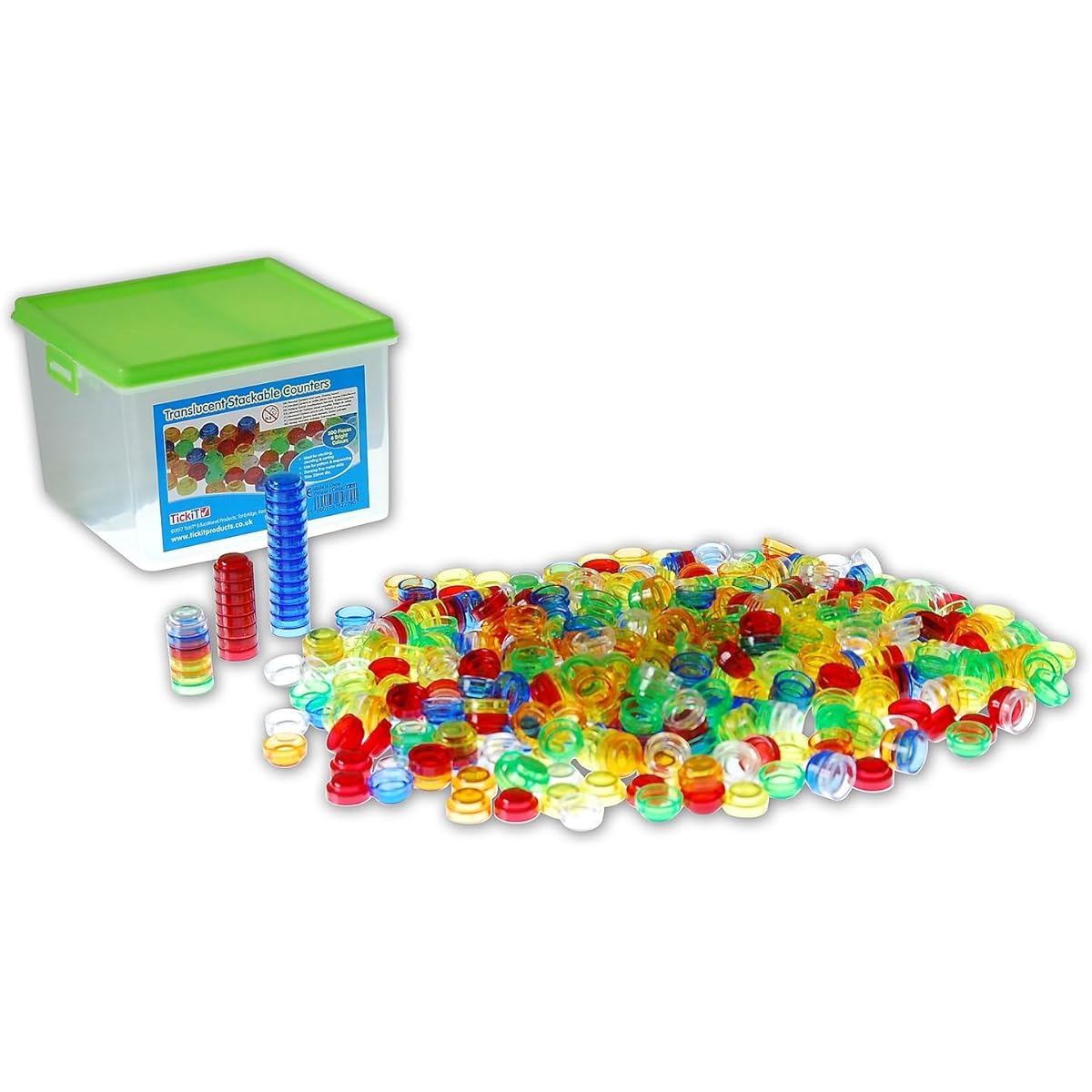 TickiT 73091 translucent stackable countertops, 500 pieces, translucent