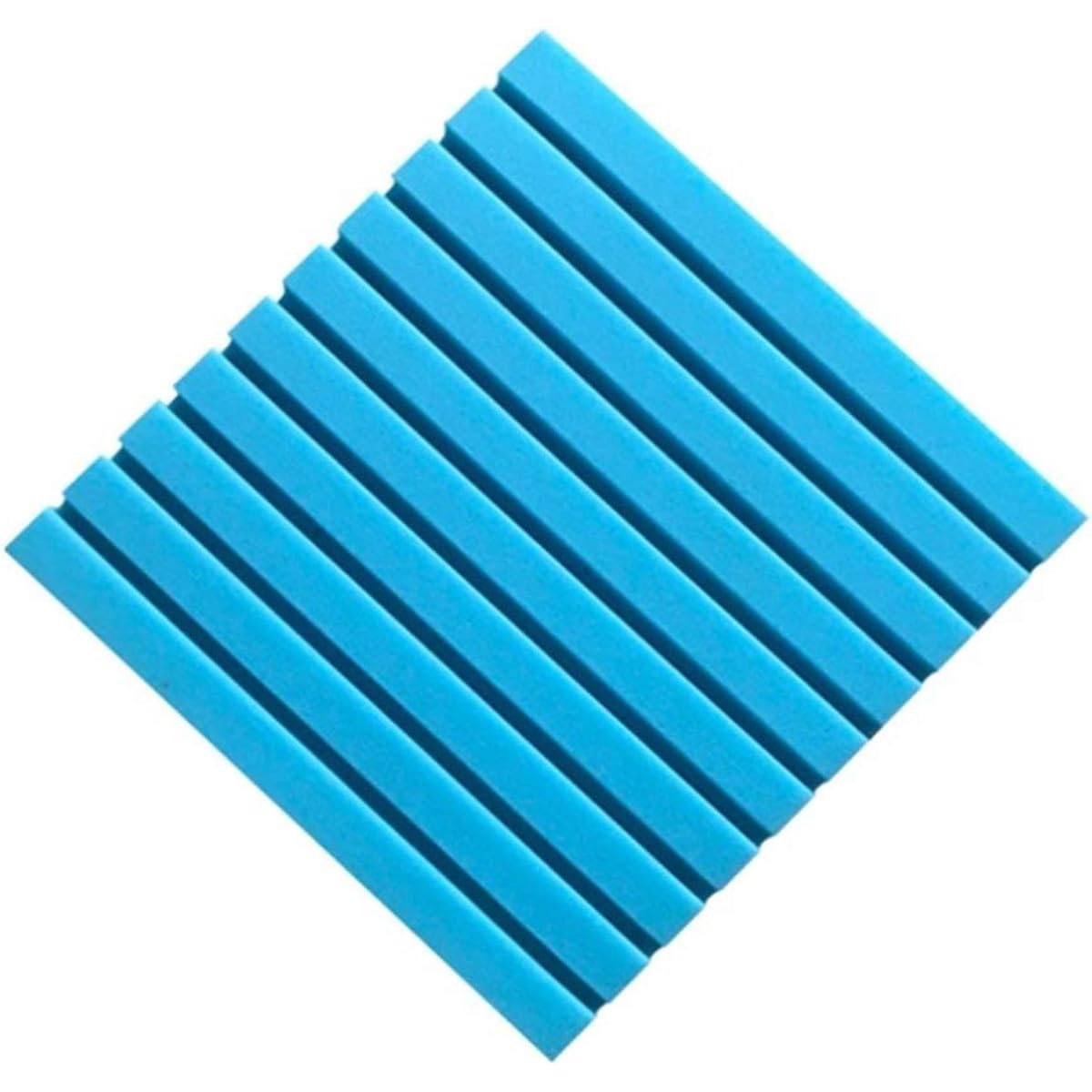Bar Club Soundproof Foam Panel Moisture Proof Fireproof Sound Absorbing Cotton 10PCS Striped Acoustic Panel (Yellow) (Blue)