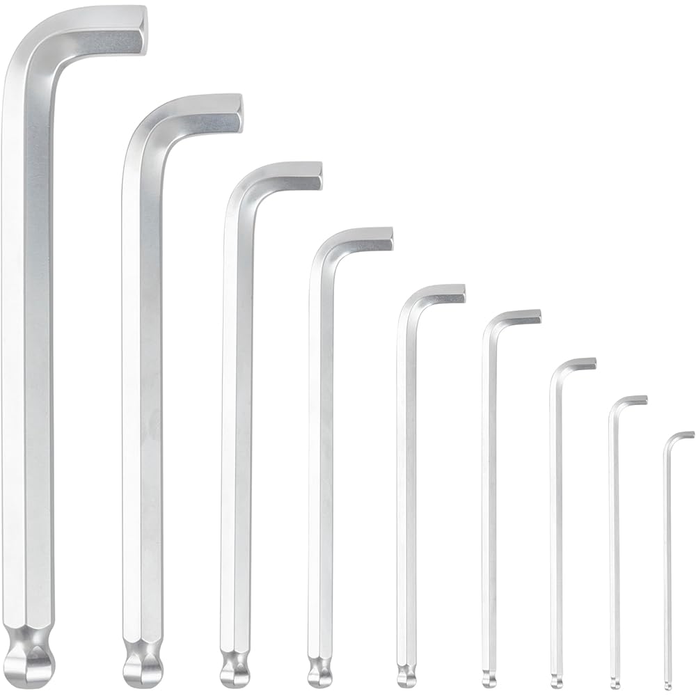 TONE Short neck ball point L type wrench set BS900S Contents: 9 items