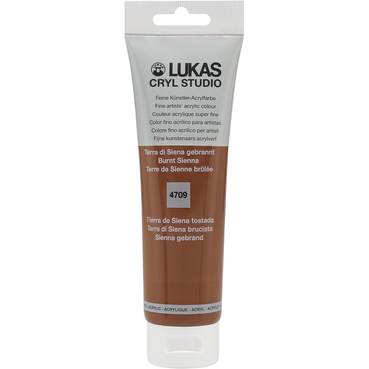 Lukas Cryl Studio 125ml Tube – Burnt Sienna