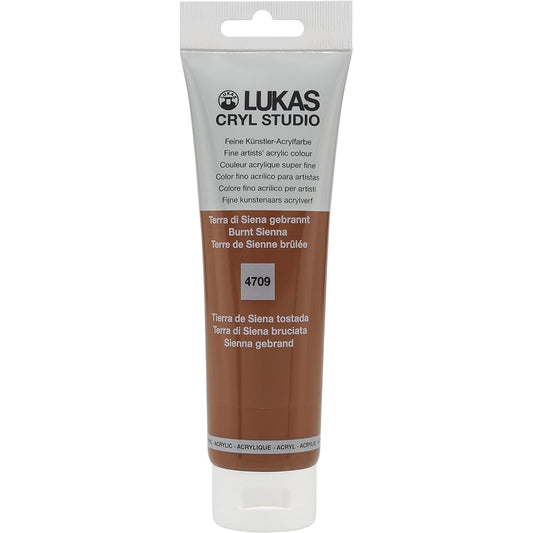 Lukas Cryl Studio 125ml Tube – Burnt Sienna