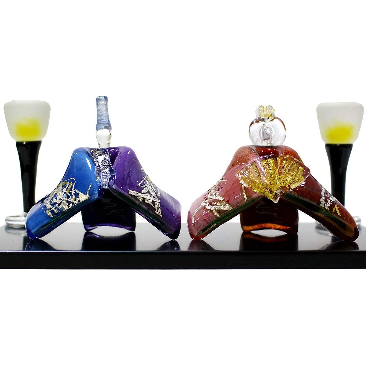 Glass Hina Dolls, Sakihitoe Hina Dolls, with Snow Lanterns, SAIZOU GLASS LABO, Yuki Kani, Handmade, Glass Art, Hina Dolls, Dolls, Girls' Day, Objects, Stylish, Compact, Gifts