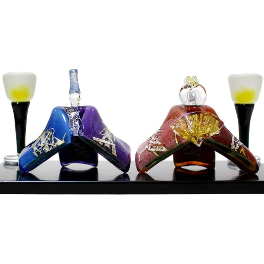 Glass Hina Dolls, Sakihitoe Hina Dolls, with Snow Lanterns, SAIZOU GLASS LABO, Yuki Kani, Handmade, Glass Art, Hina Dolls, Dolls, Girls' Day, Objects, Stylish, Compact, Gifts