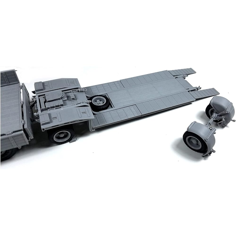 Das Werk 1/35 German Army FAUN L900 Truck (Soft Top/Hard Top) SdAh115 with Trailer Plastic Model USCDW35003X Molding Color