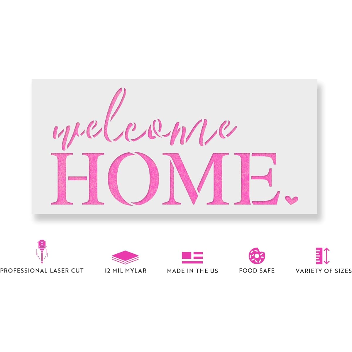 Welcome Home Stencils - Entrance Stencils for Home Styling Contemporary Artwork Farmhouse Stencils