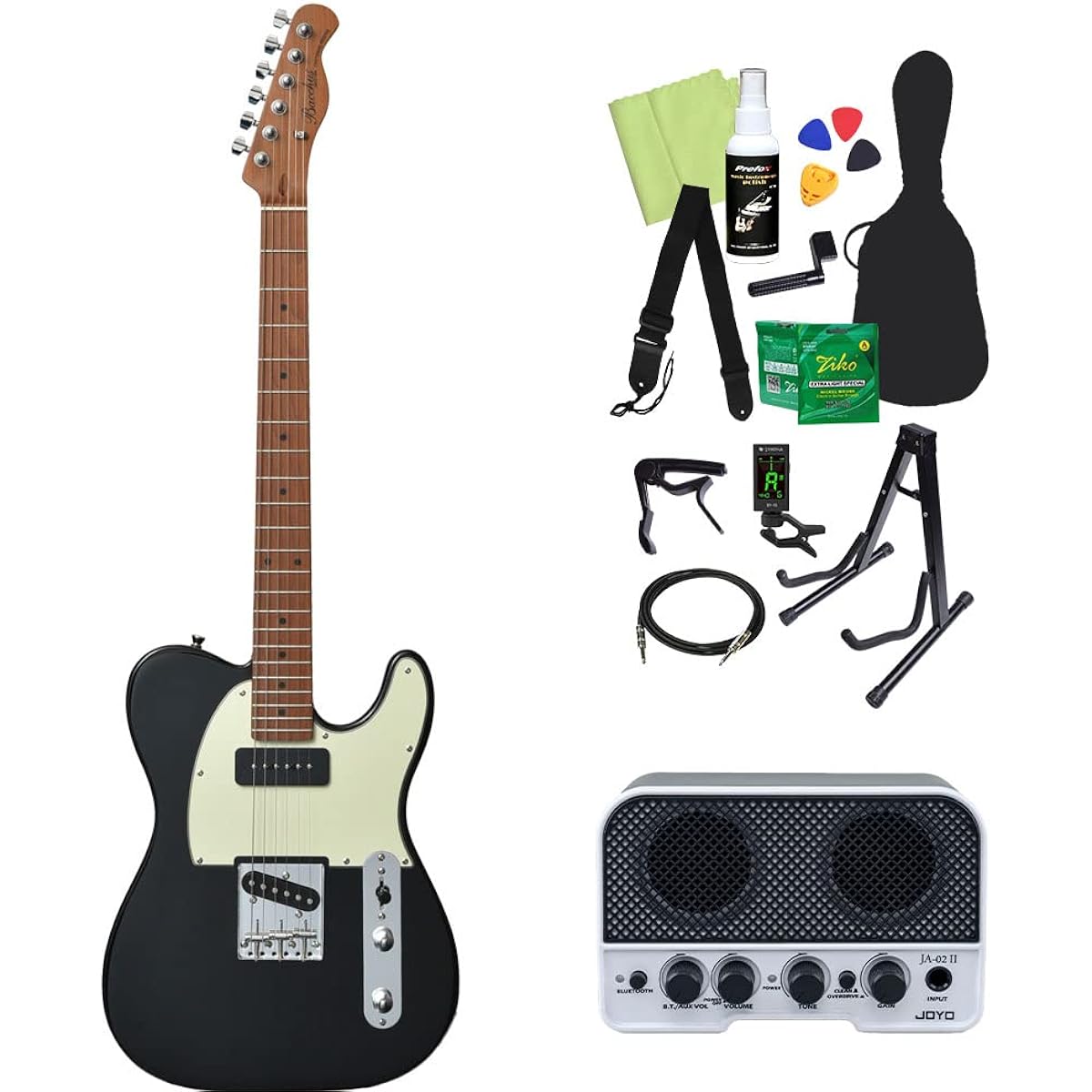Bacchus BTE-2RSM/M Electric Guitar Beginner 14-piece Set [Includes Bluetooth Mini Amplifier] PTL-SOB Telecaster Type Bacchus