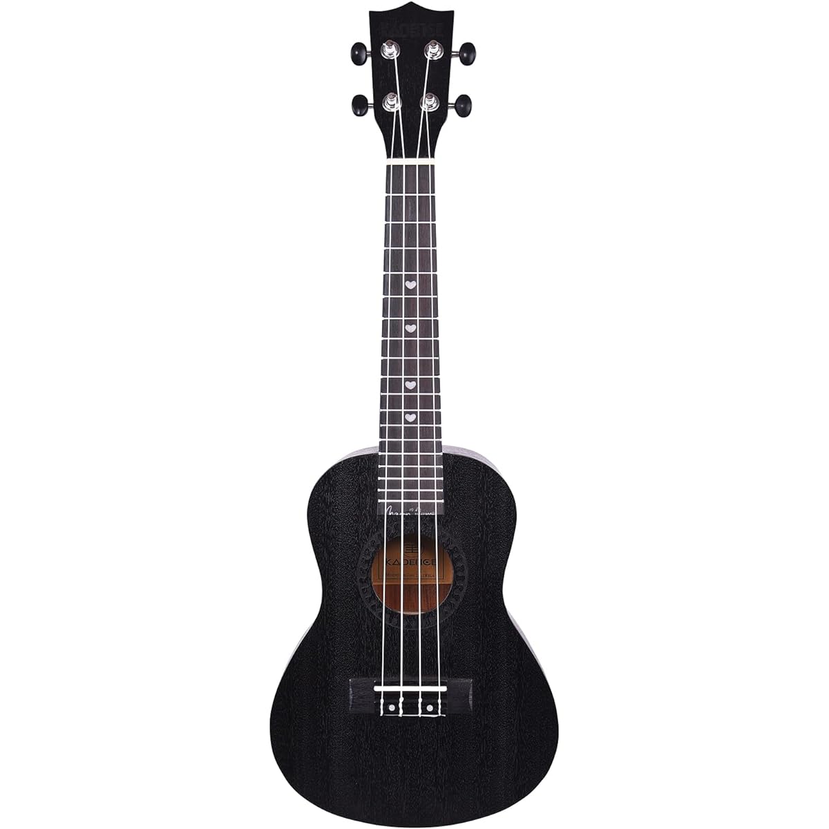 Kadence Ukulele 23" Concert Spring/Summer Ukulele Collection (Raven Black)