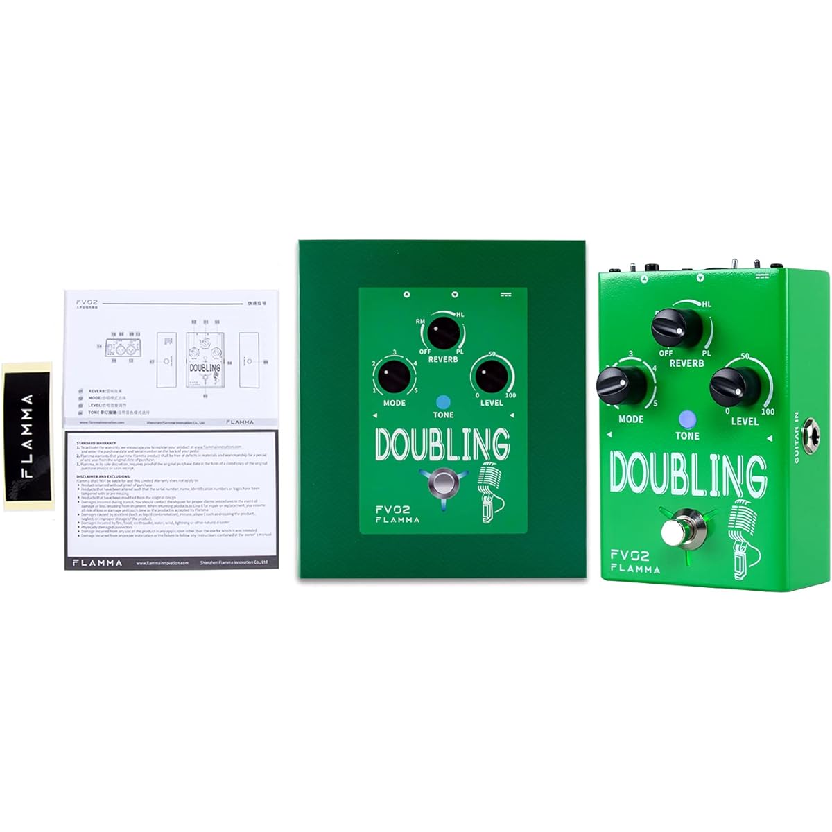 FLAMMA FV02 Vocal Effects Processor Reverb Chorus Effect Support Multiple Vocal Modes with 48V Phantom Power