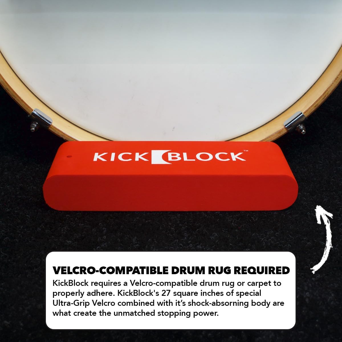 KickBlock - World's Best Bass Drum Anchor System (Brick Red)