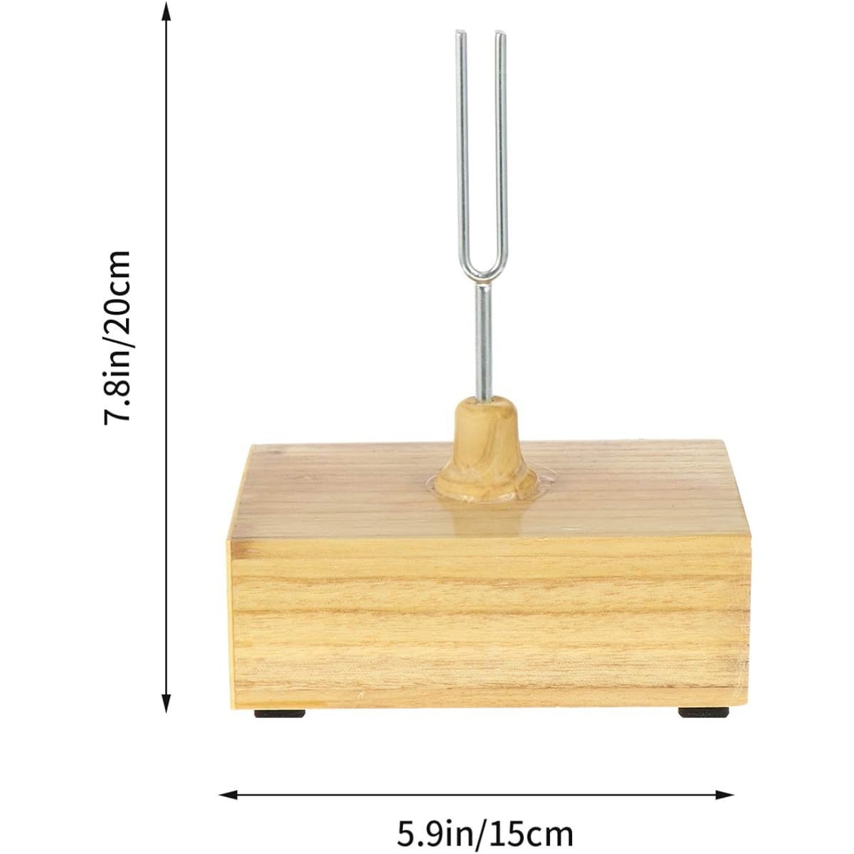 VILLCASE Hammer Chakra Tuning Fork Chakra Tuning Fork 1 Set Steel Tuning Fork and Mallet Tuning Fork (512Hz) Mounted on Wooden Base Teaching Prop Tuning Fork 512hz Tuning Fork 512hz Guitar Tuner