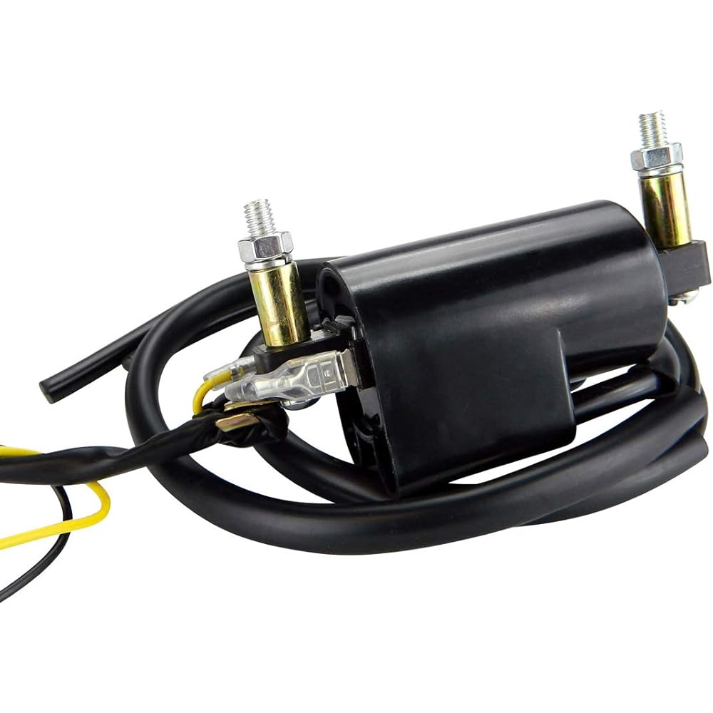 Pillar Type Electronic Ignition Conversion 1 Ohm Dual Lead 6 Volt External Ignition Coil Duel Lead 6 Volt Honda Kawasaki Suzuki Yamaha Norton BSA Triumph OEM Replacement Number 24-72454