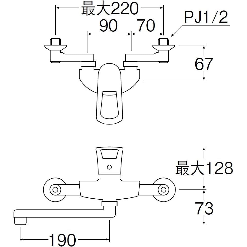 SANEI single mixer tap for kitchen K1712