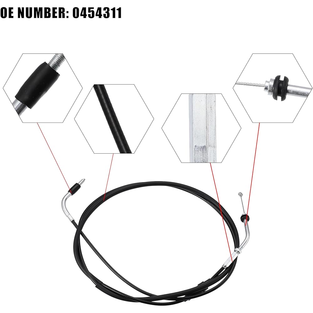 Motoforti 0454311 Throttle Cable Replacement Polaris RZR 170 Pursuit 2009-2014 Throttle Cable Wire Black