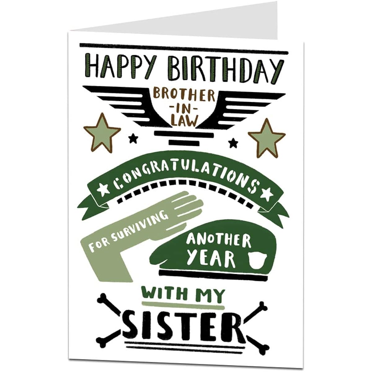 LimaLima Funny Brother In Law Birthday Card for Men Congratulations.