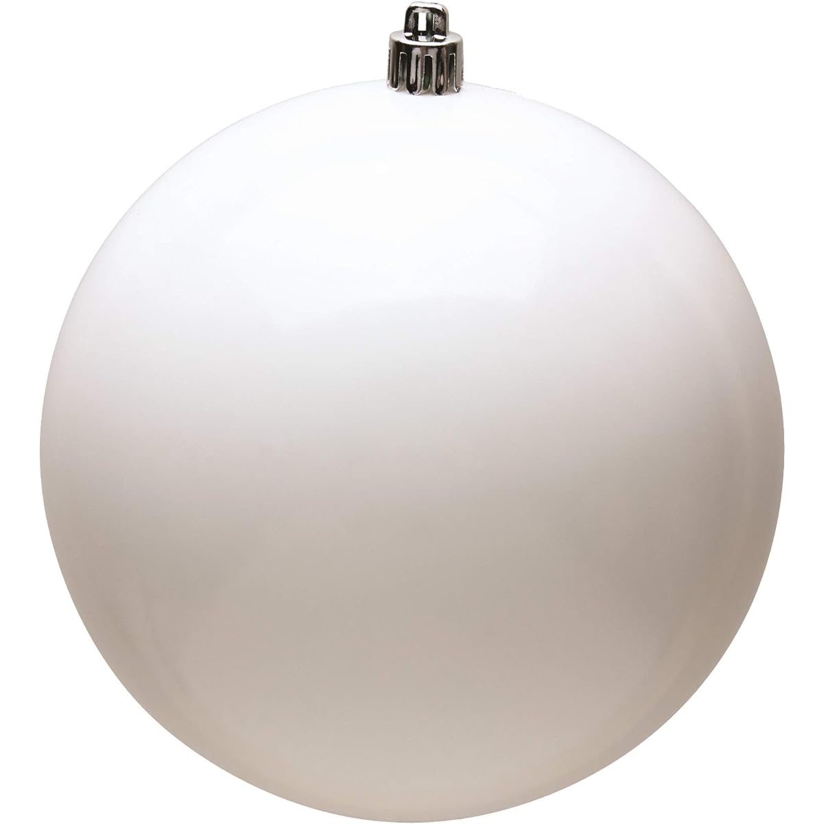 Vickerman 2.75" Christmas Ornament Balls, White Glossy Finish, Shatterproof Plastic, UV Resistant, Holiday Christmas Tree Decorations, Pack of 12