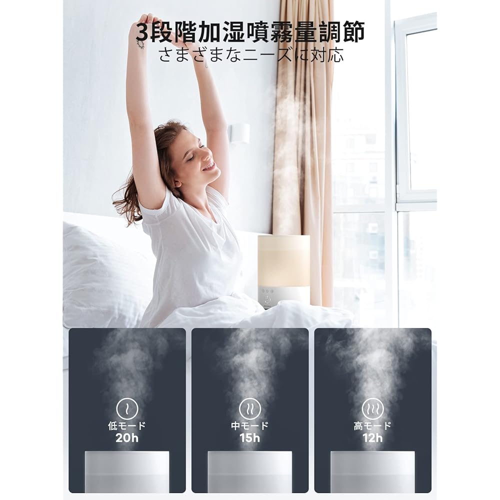 VOCOlinc Humidifier Tabletop 2.5L Smart Humidifier Smartphone Operation (iOS Only) Aroma Diffuser Aroma Air Purifier Alexa/Apple HomeKit Compatible LED Light 16 Million Colors Aroma Lamp Timer Empty Burning Prevention Aroma Compatible with Hypochlorous A
