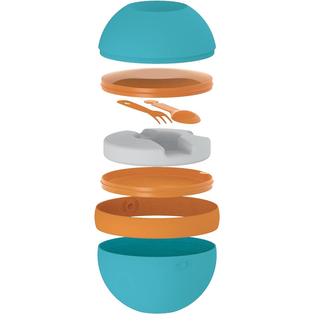 guzzini Picnic Basket Blue 16.8 x H14.4cm 565-780ml Salad Lunch Box & Ice Cooler ZERO 100101.166