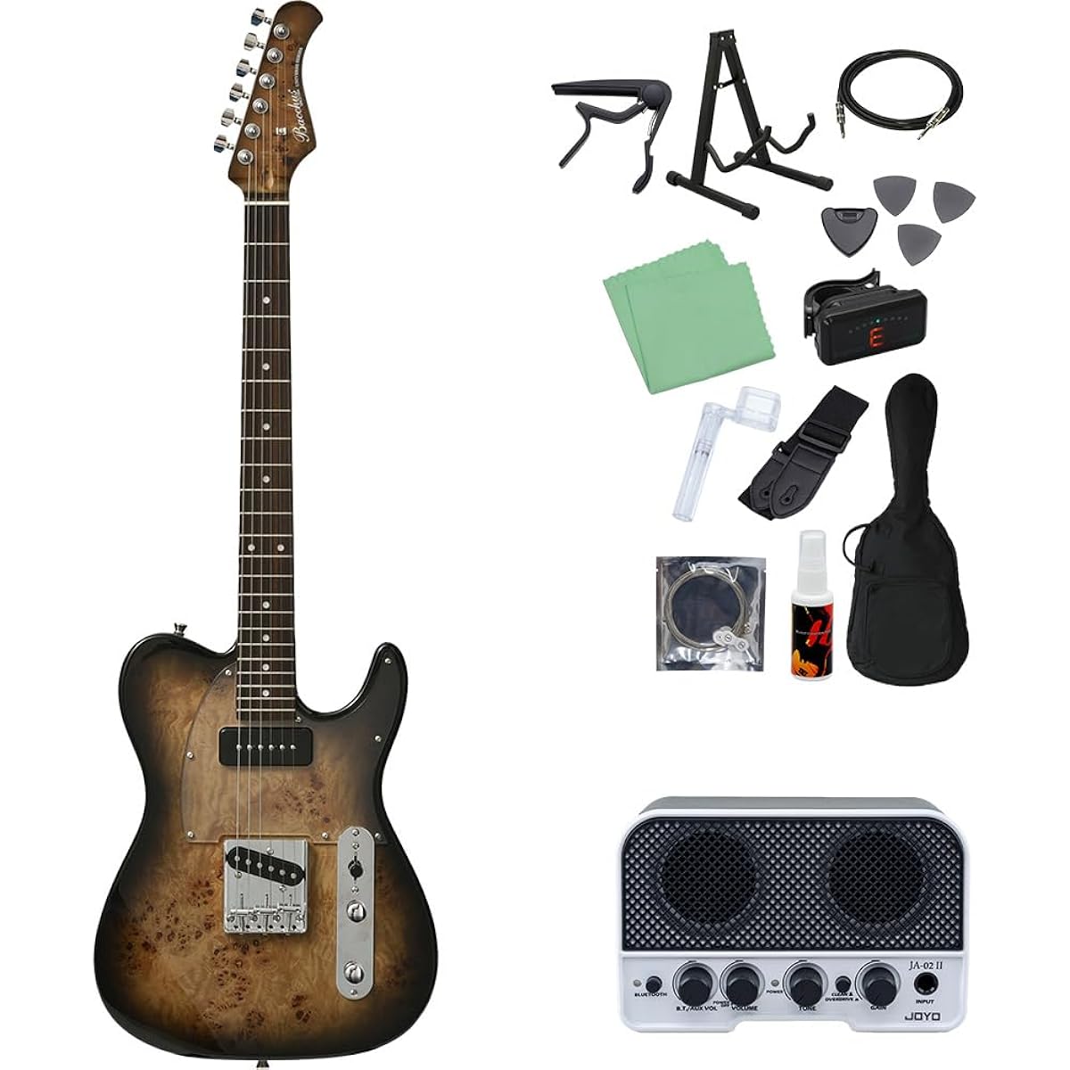 Bacchus TACTICS-BP/R BK-B Electric Guitar Beginner 14-piece Set [Includes Bluetooth Mini Amplifier] Bacchus