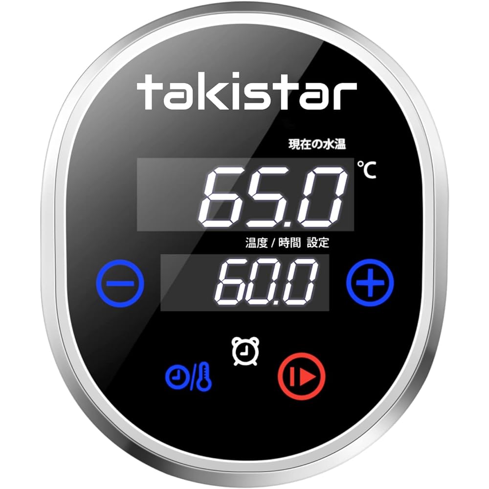 Takistar Low Temperature Cooking Utensil, Vacuum Cooker, Slow Cooker, Compact, IPX7 Waterproof, Recipe Included, Genuine Japanese Product, Domestic Product After-Sales Support, Premium Low Temperature Cooker, Sous vide White