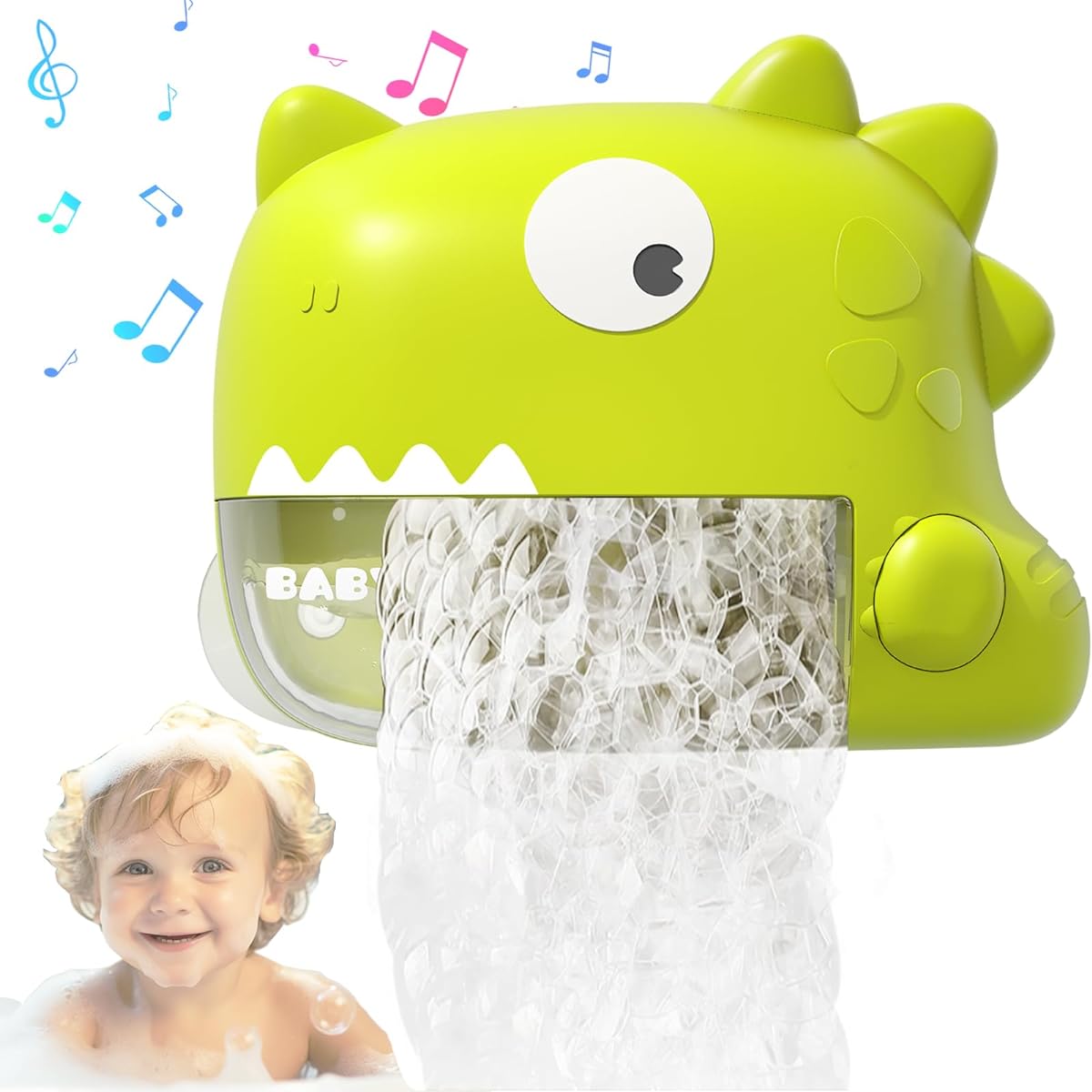 Baby Bath Toys - Dinosaur Automatic Bath Bubble Machine Bathtub Bubble Maker with Music Bath Shower Bathtub Toys for Toddlers Boys Girls Age 1-5 Baby Gifts