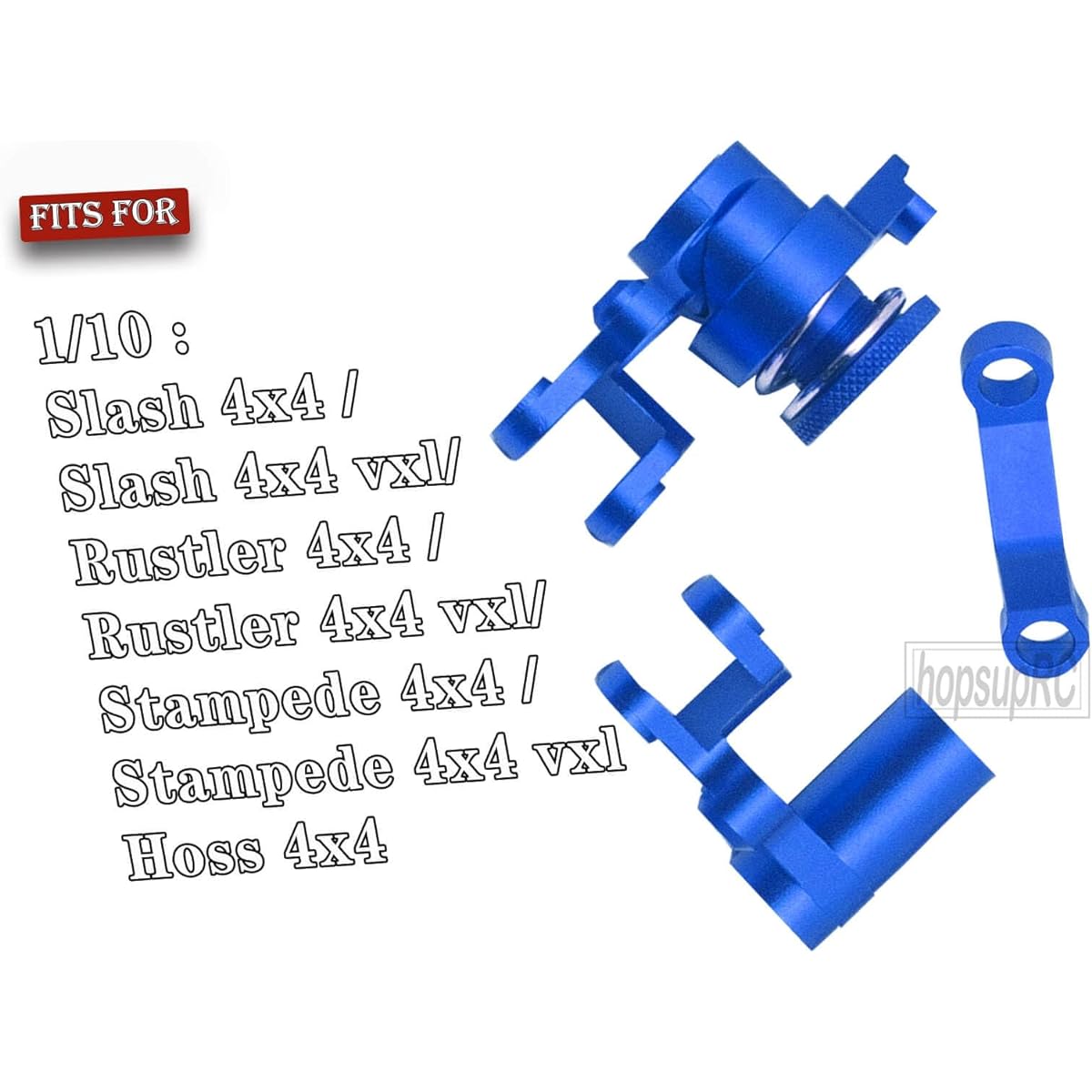 HopsupRC Aluminum Steering Bell Crank Servo Saver Upgrade Parts for 1/10 Slash/Razzler/Stamp/Hoss 4x4 VXL 4WD Drag Link Set with Bearings Hop-up Replacement for #6845X Navy Blue