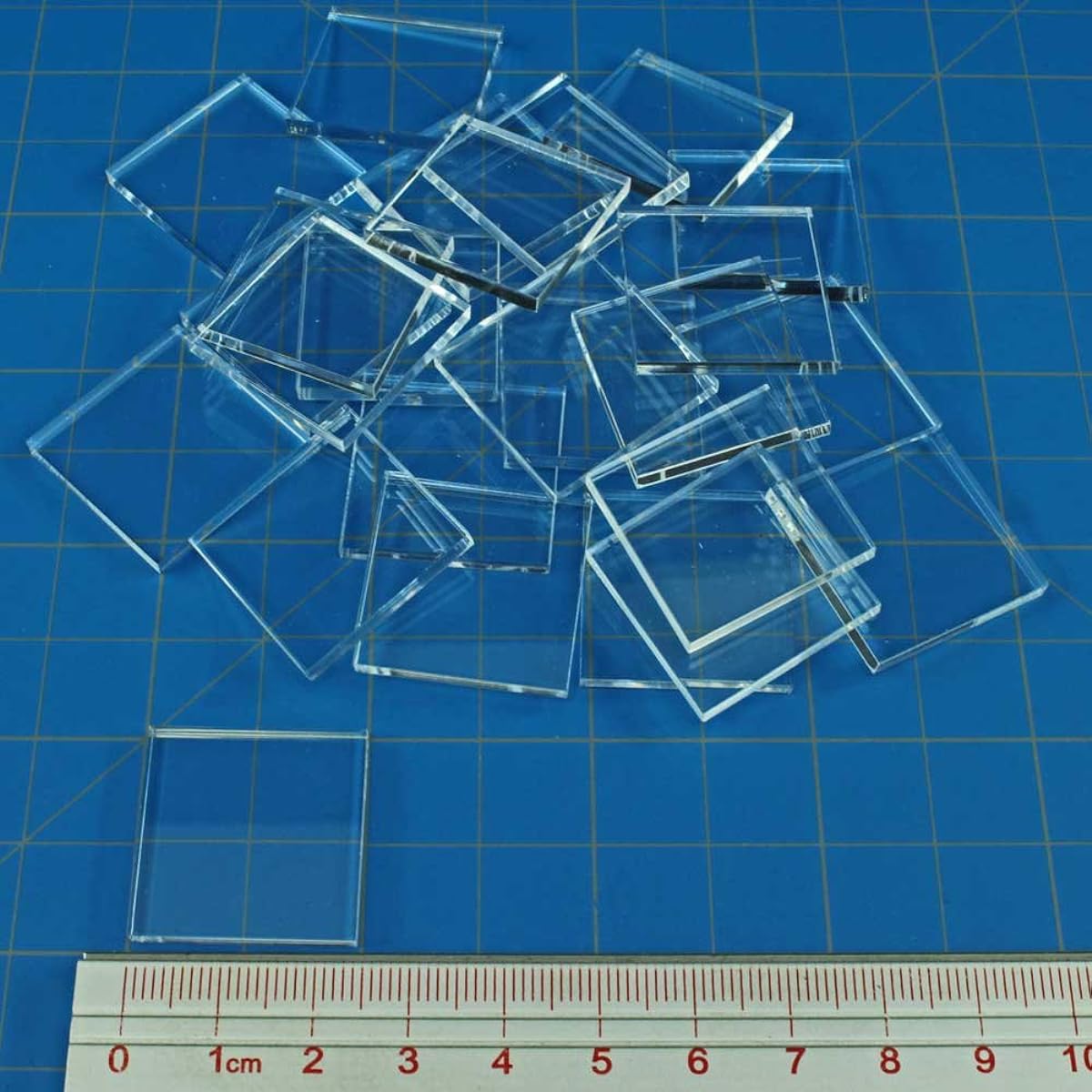 3mm Clear Miniature Bases, Square 25mm (25)