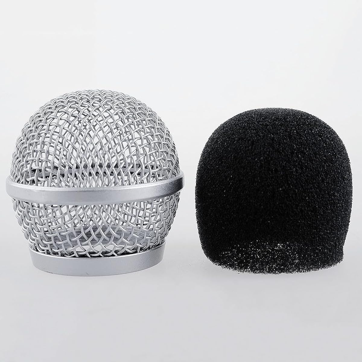 Shure PG58 Head Replacement Steel Mesh Microphone Grill Head Grill Mic Ball Replacement with Inner Foam for PG58 Shure Grill
