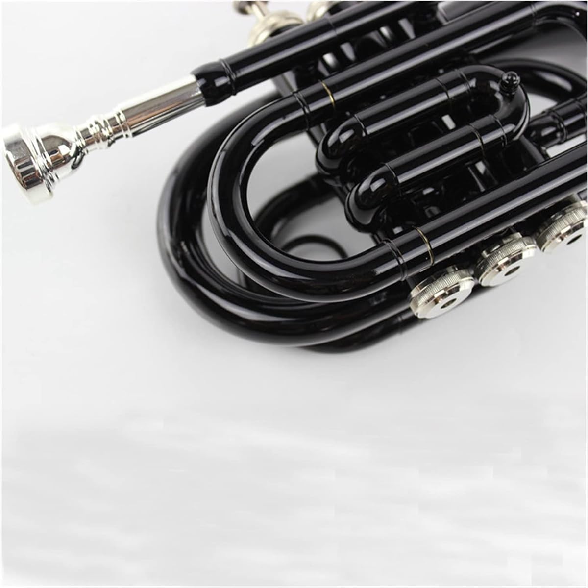 Trumpet B Flat Pocket Size Black Palm Size Pocket Size Trumpet Instrument