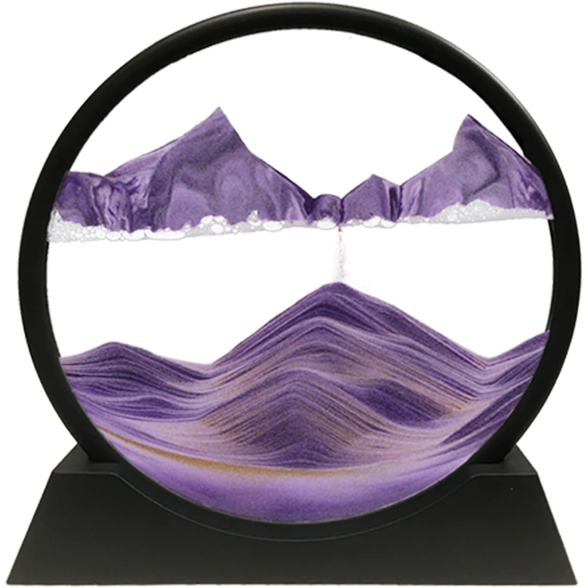 HISELUR Moving Sand Art Picture Kinetic 3D Deep Sea Sand Motion Display Flowing Sand Relax Desktop Toy Home Office Decor Painting Gift Wrapping (10 inch)