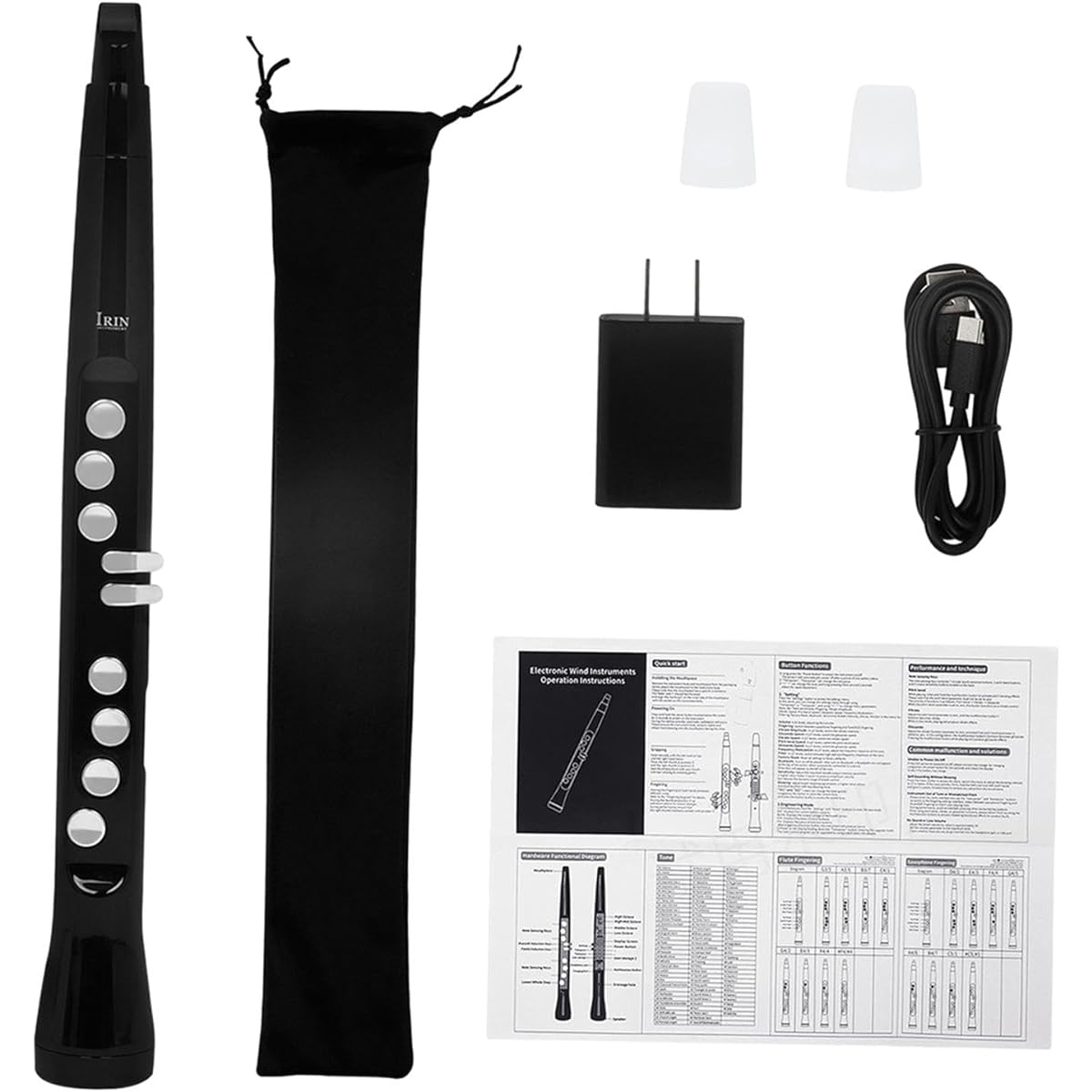 P Prettyia Pocket Saxophone Kit Mini Saxophone with Carrying Bag, Professional Portable Woodwind Instrument for Music Lovers Adults, Black