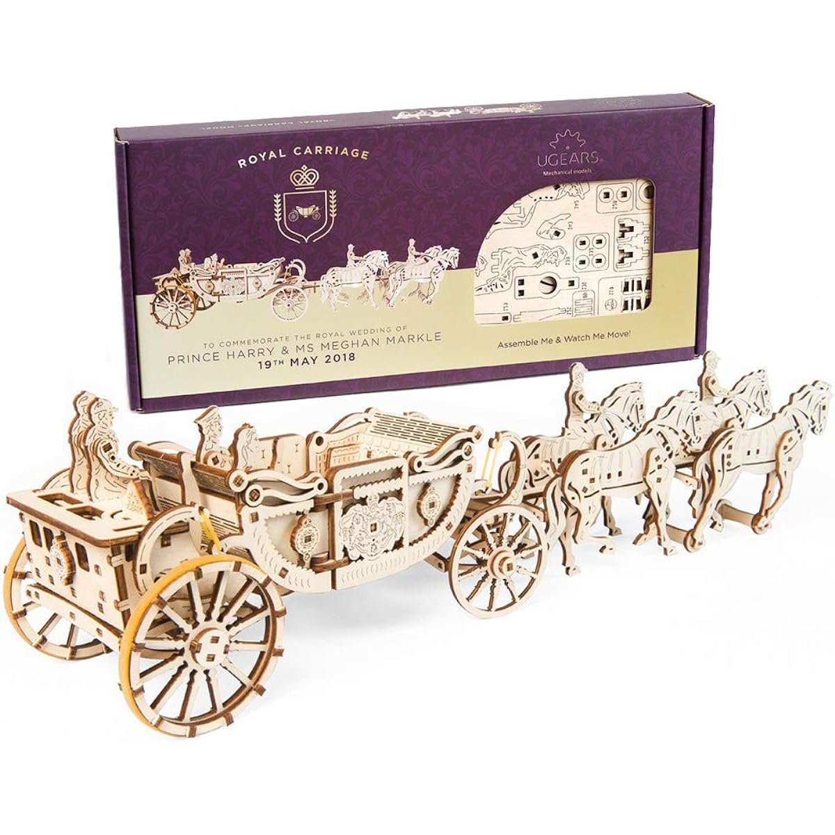 Ugears Royal Carriage Wooden Block Toy 70050