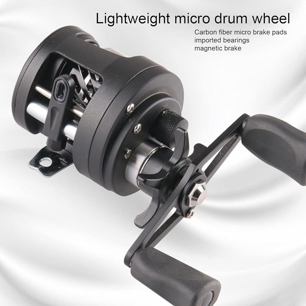 Fishing Reel, Lightweight Aluminum Frame Baitcaster Reel, 6.2:1 Gear Ratio Baitcasting Reel, Durable Corrosion Resistant 5KG/11lb Carbon Fiber Drag Long Range Lure Fishing
