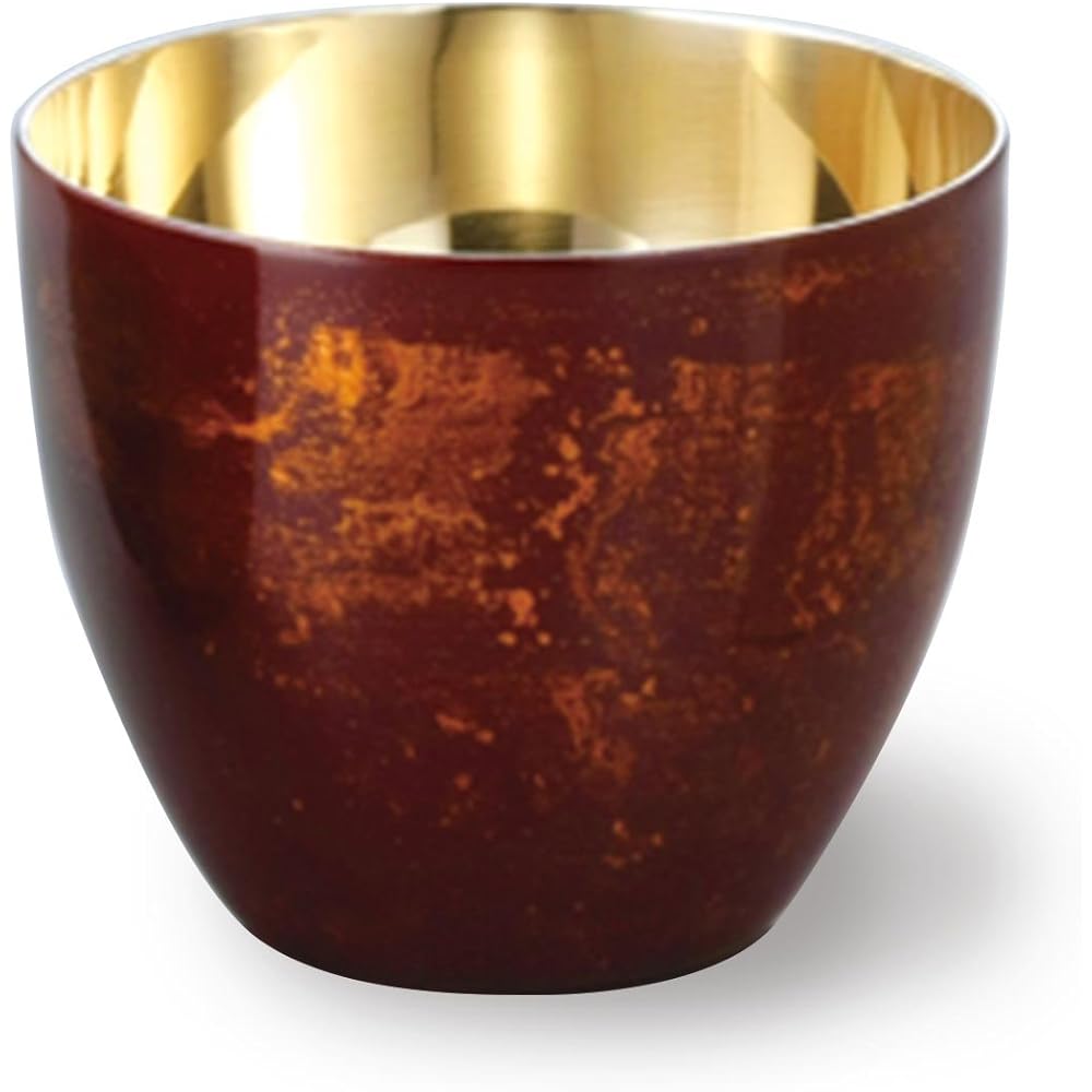 Asahi lacquer double layered sake cup red lacquer sink SCW-GK502