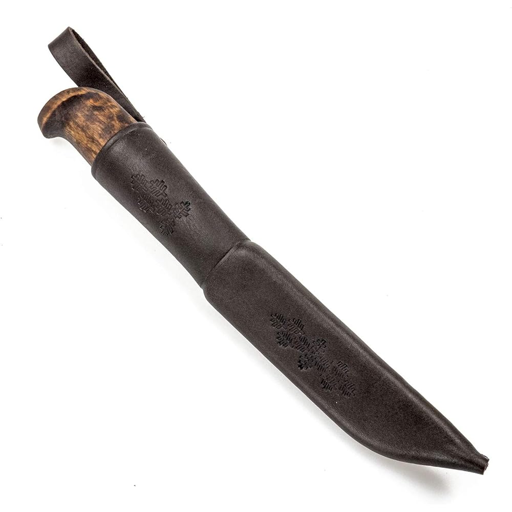 Nordic Scandinavian Outdoor Knife Kauhabampukopaya Visa 125#110 Brown 03-01-paja-0005