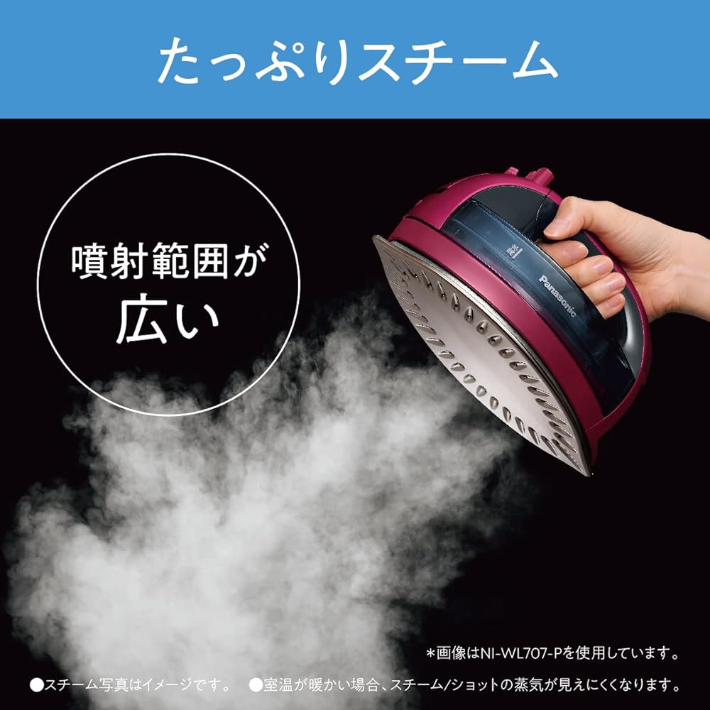 Panasonic Cordless Steam W Head Iron Pink Gold NI-WL607-PN