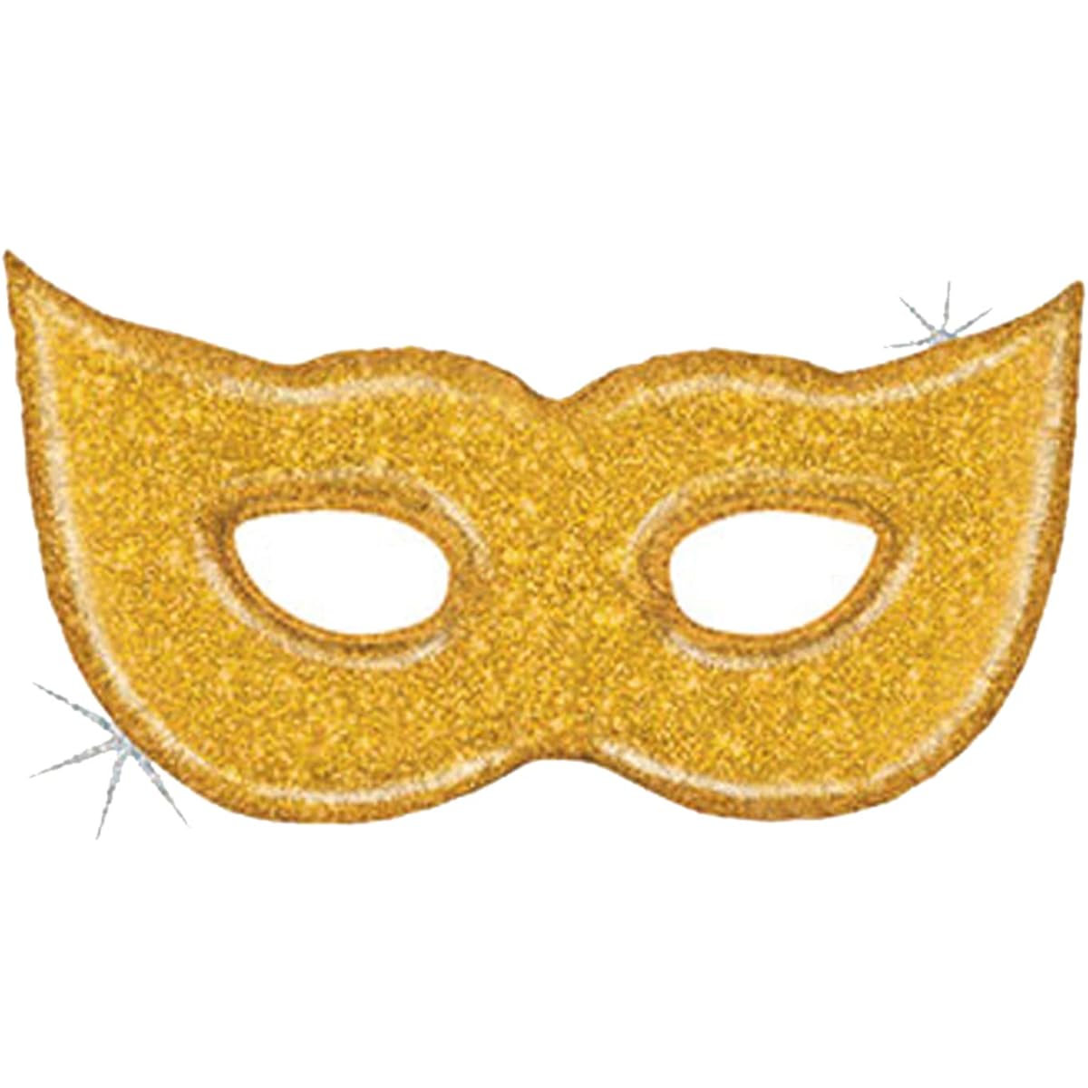 Holographic Mardi Gras Glitter Gold Mask Jumbo 51" Foil Party Balloons