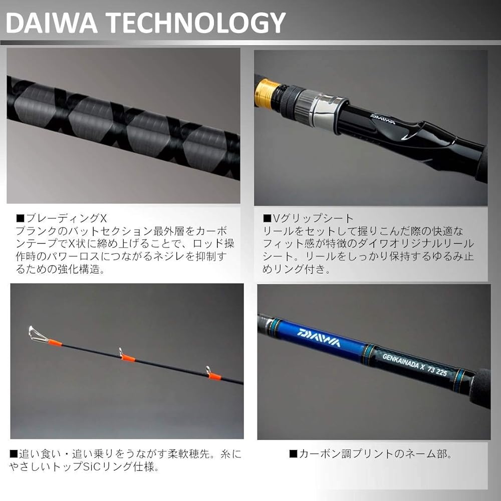 DAIWA Boat Rod Genkai Sea X 73 225 Fishing Rod