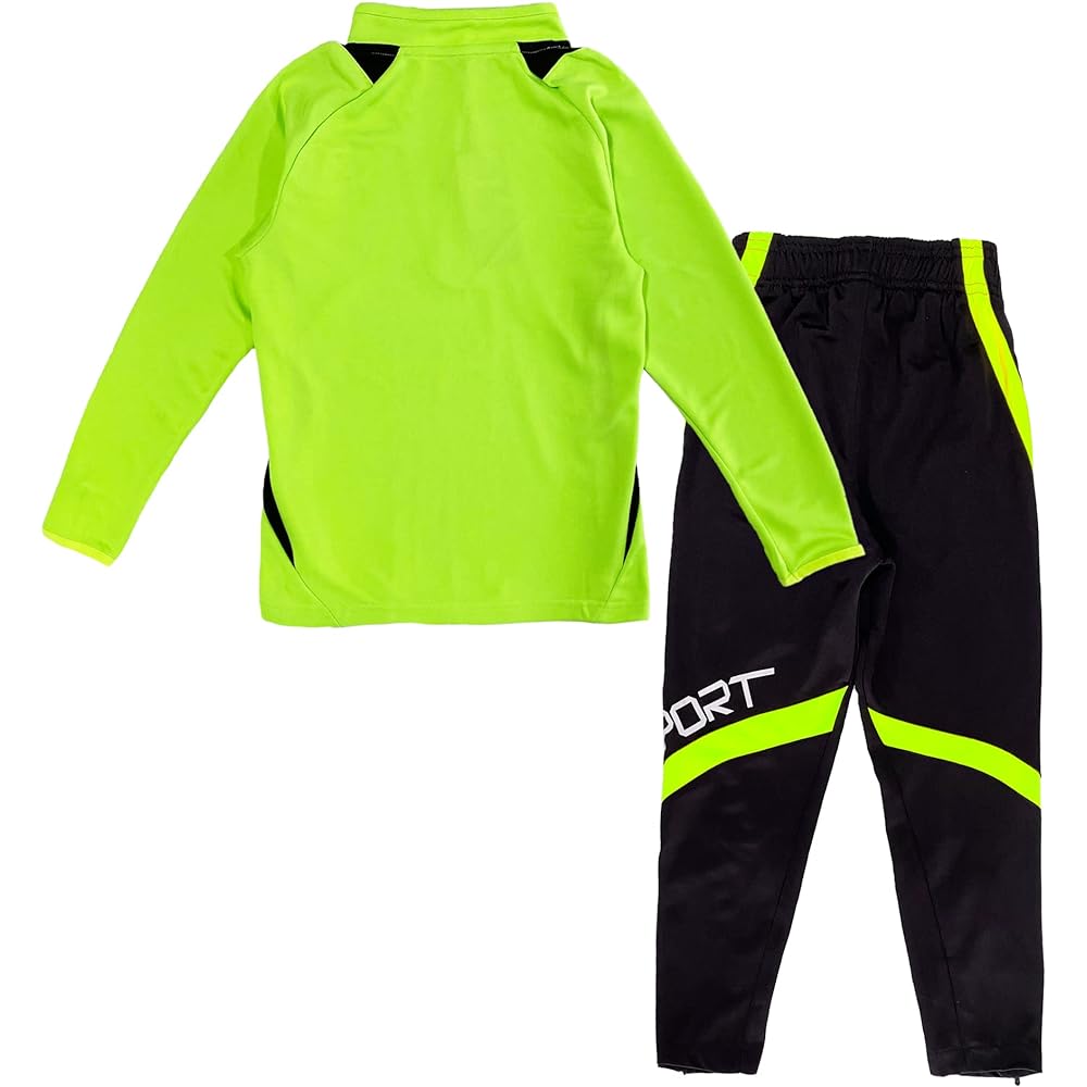 [Hiheart] Kids Sweatwear Set of 2, Junior Jersey Top and Bottom Set, Long Sleeve Sweatshirt, Pants, Sportswear, Children, Boys, Spring and Autumn Clothes