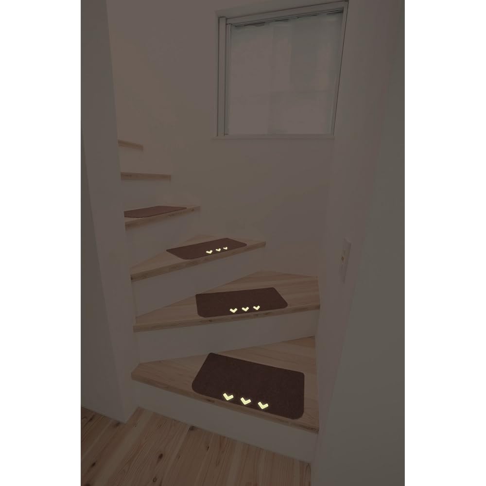 Watanabe Industries Luminous Stair Pita Mat, Pack of 15, Brown TK-BR-4522