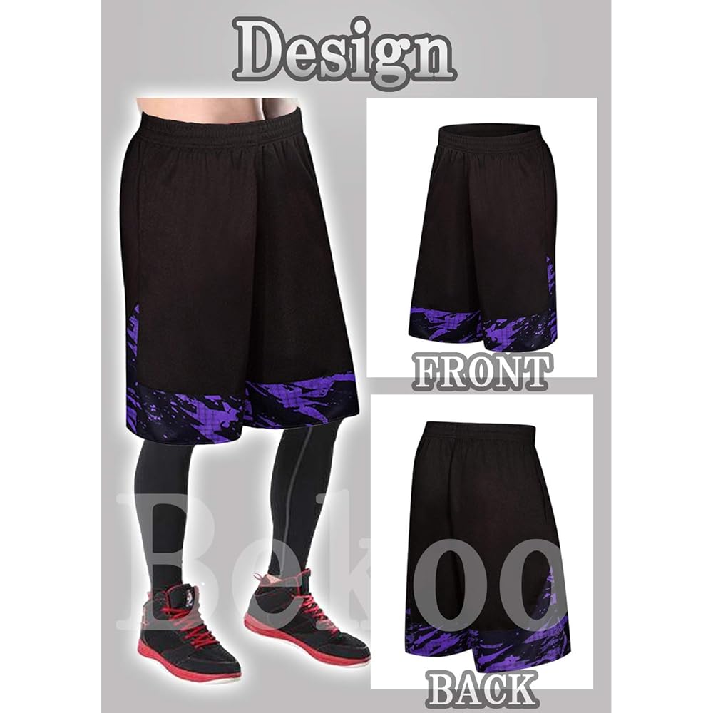 [Bekoo] Bekoo Bath Pants, Camouflage Pattern, with Pockets, Quick Drying, Breathable, Sweat Permeable, Sports Training, Basket Pants